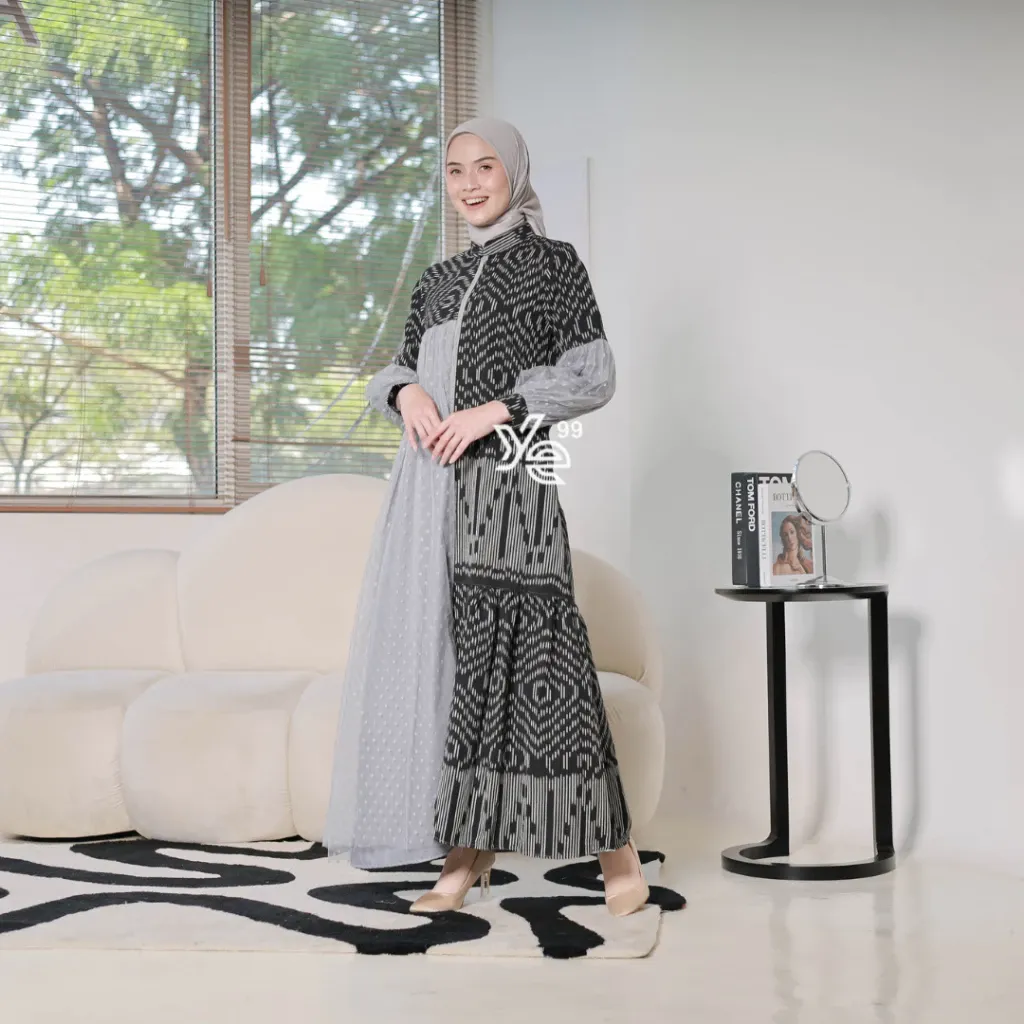 YAYAETHNIC Raya family, set couple keluarga, baju lebaran, couple prewed, raya dress rang rang black, kemeja ethnic tenun troso
