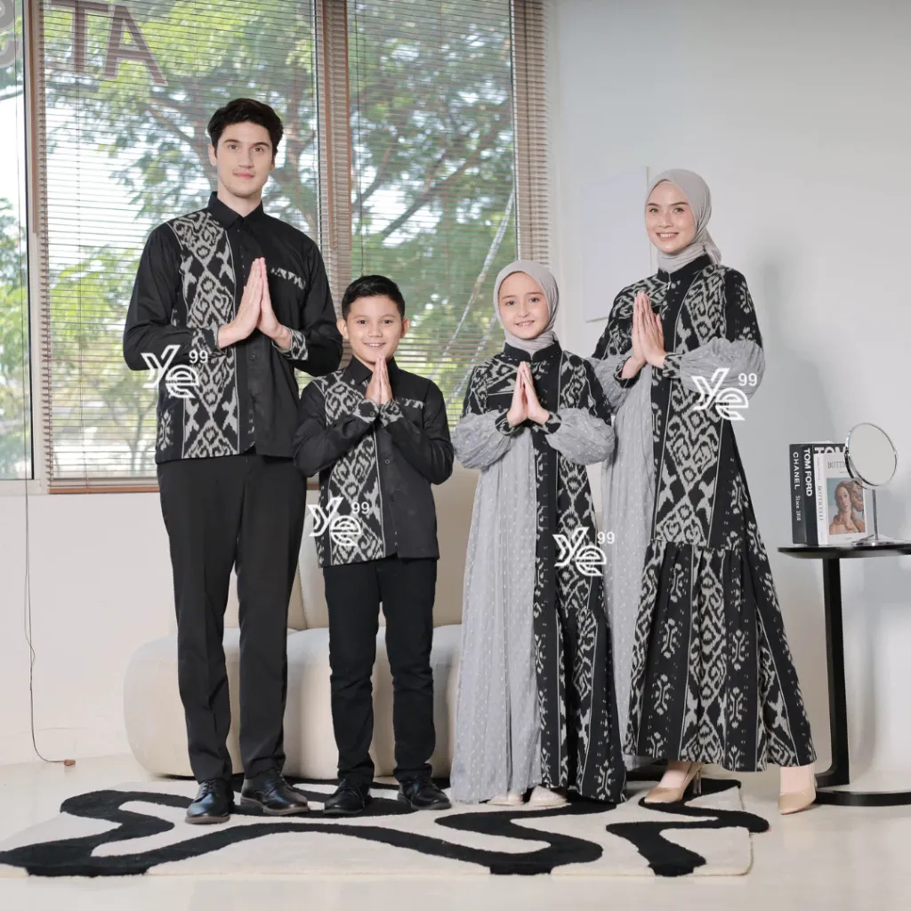 YAYAETHNIC Raya family, set couple keluarga, baju lebaran, couple prewed, raya dress kemeja ethnic tenun troso, outer tenun