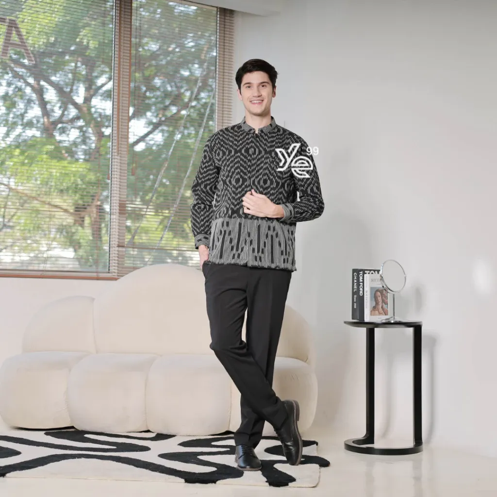 YAYAETHNIC Raya family, set couple keluarga, baju lebaran, couple prewed, raya dress rang rang black, kemeja ethnic tenun troso